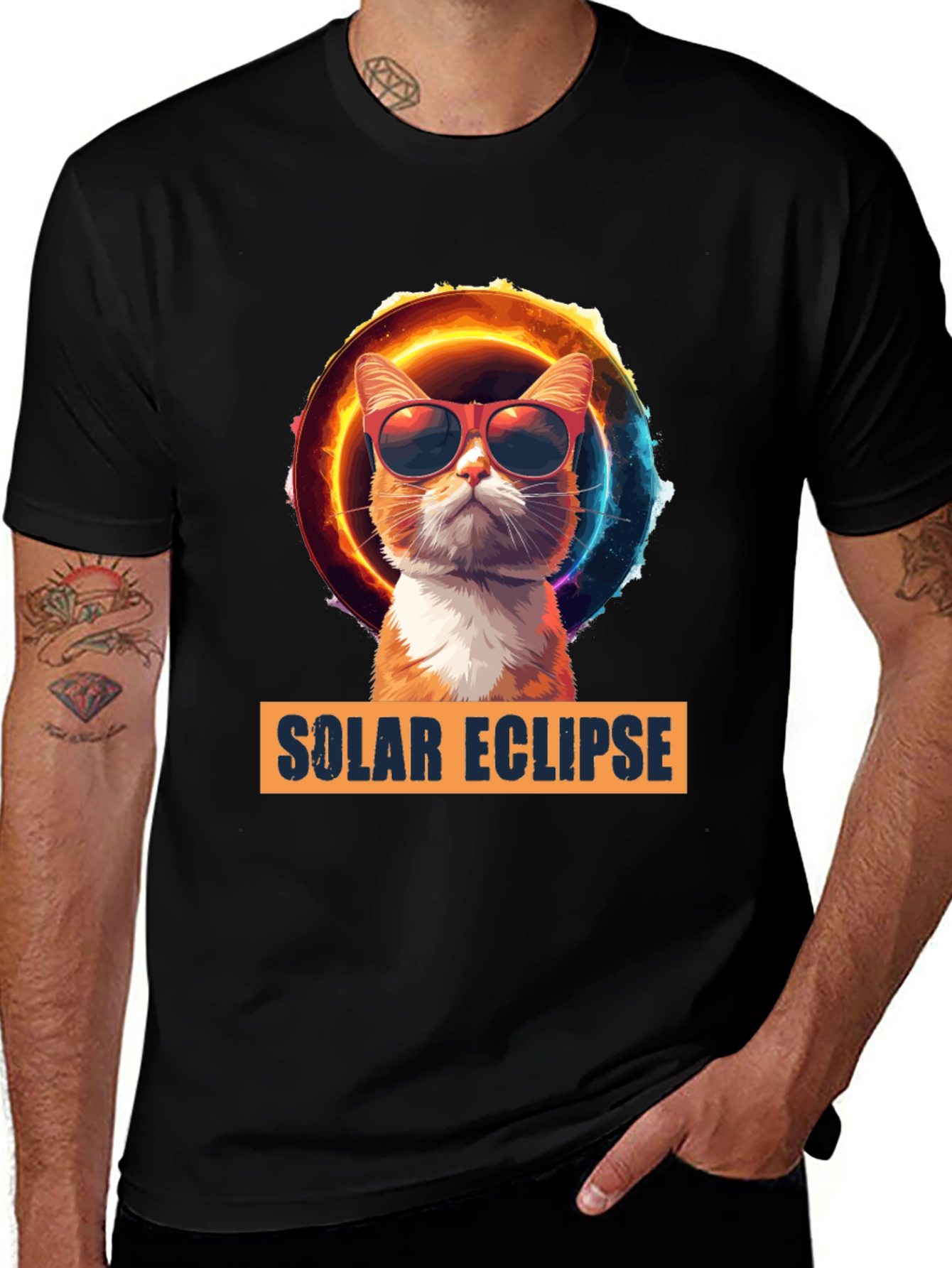 Solar Eclipse Cat T-Shirt
