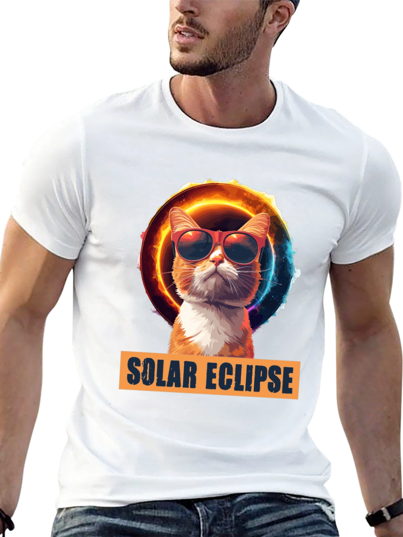 Solar Eclipse Cat T-Shirt