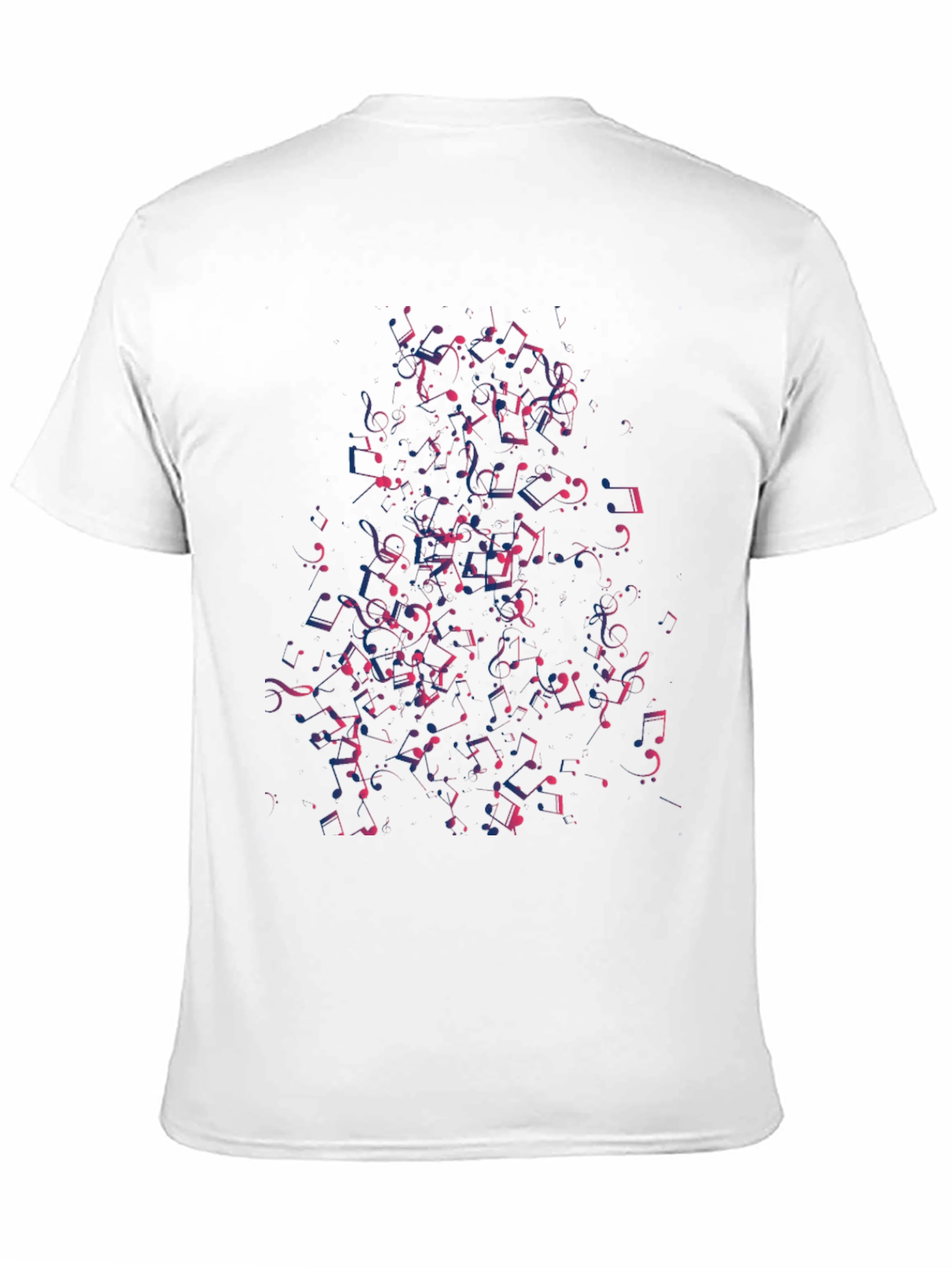 Musical Notes Graphic Tee - Cool Black T-Shirt