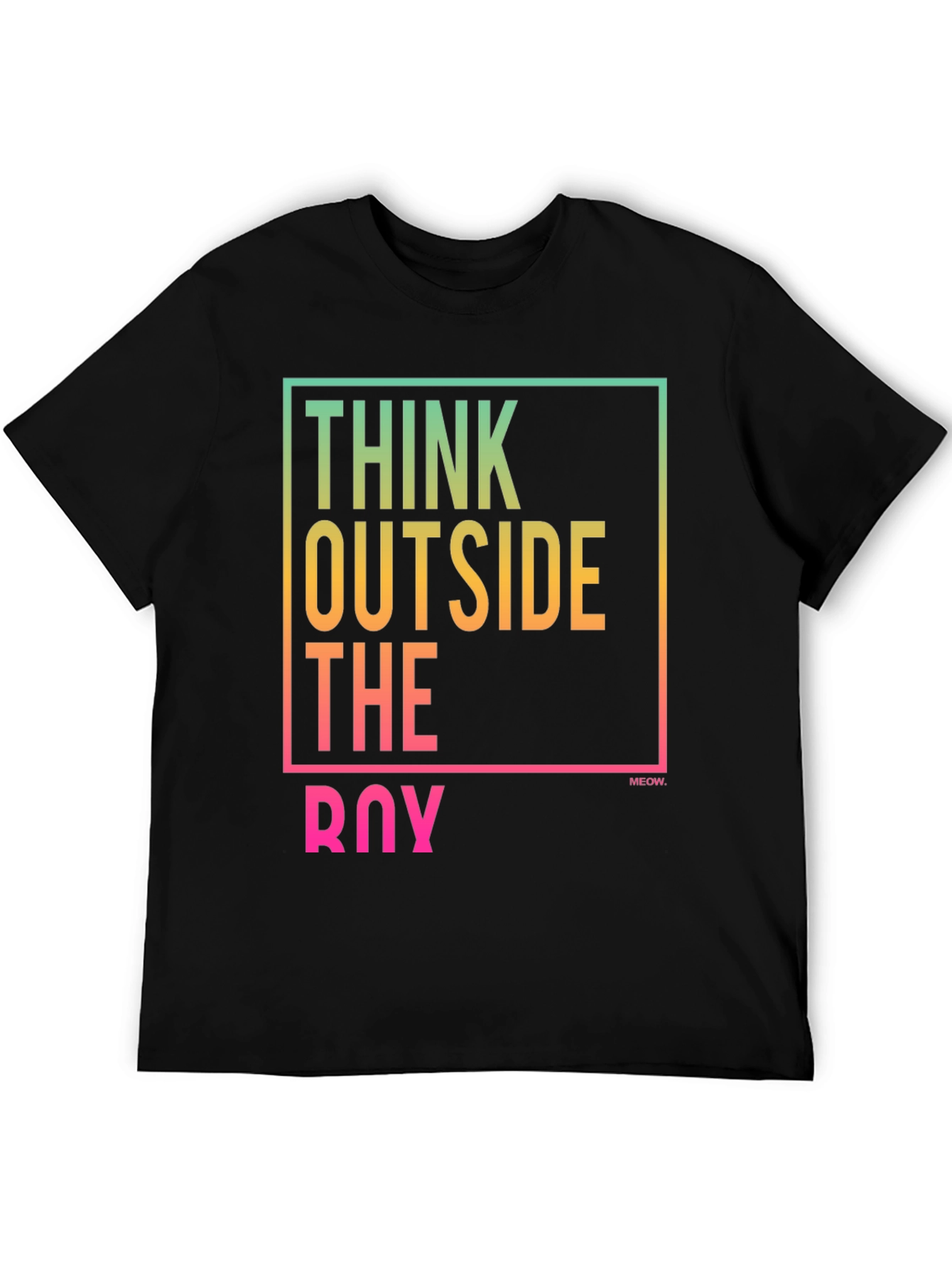 Think Outside The Box Tee - Black Graphic T-Shirt