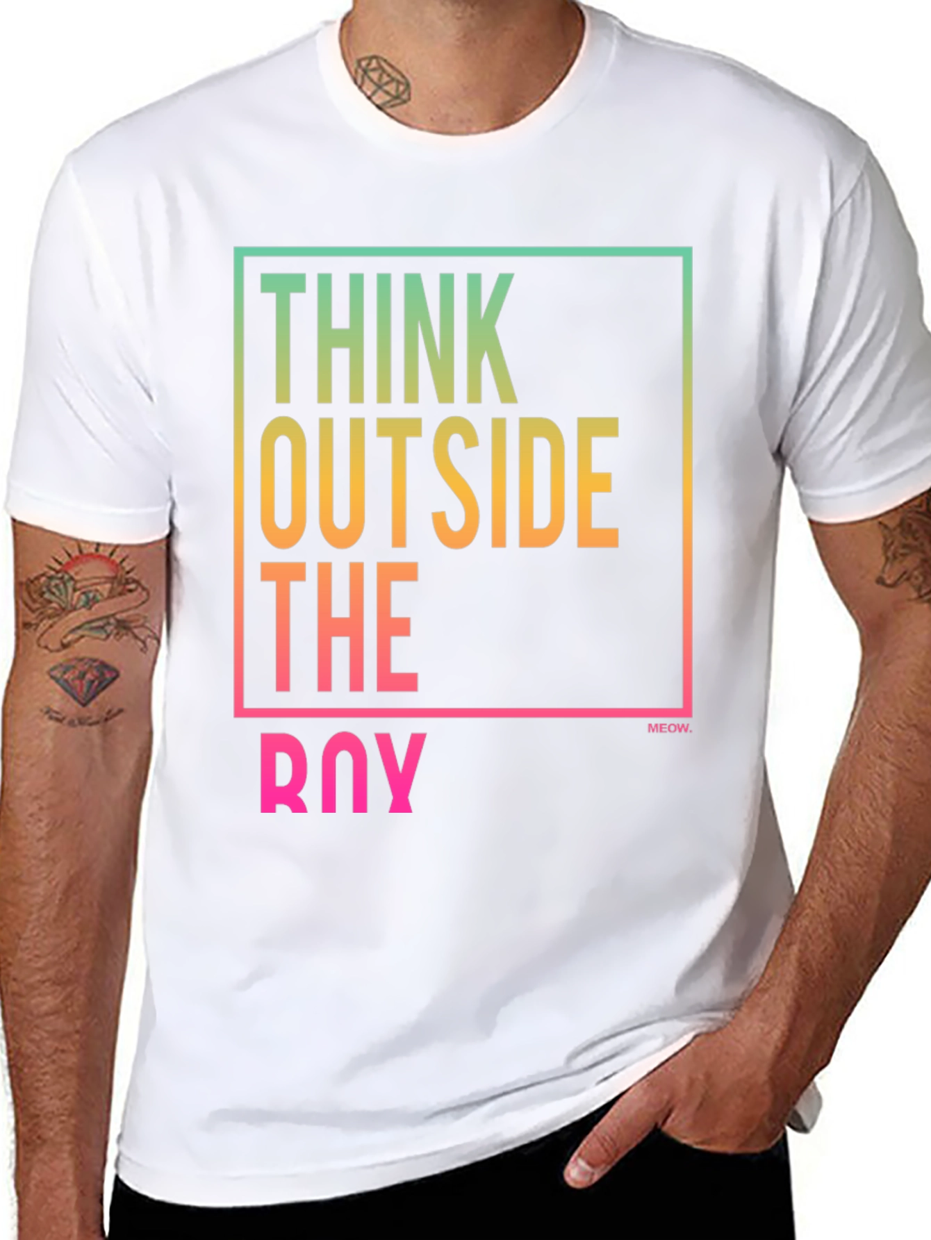 Think Outside The Box Tee - Black Graphic T-Shirt