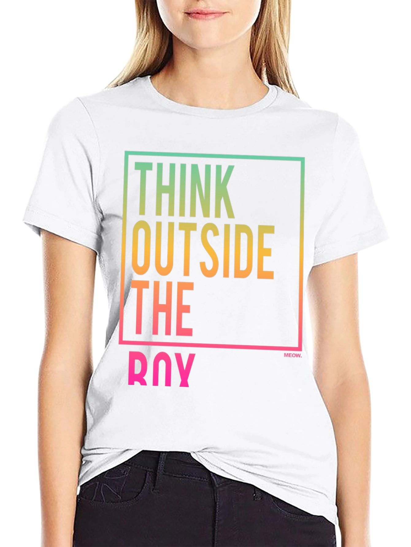 Think Outside The Box Tee - Black Graphic T-Shirt