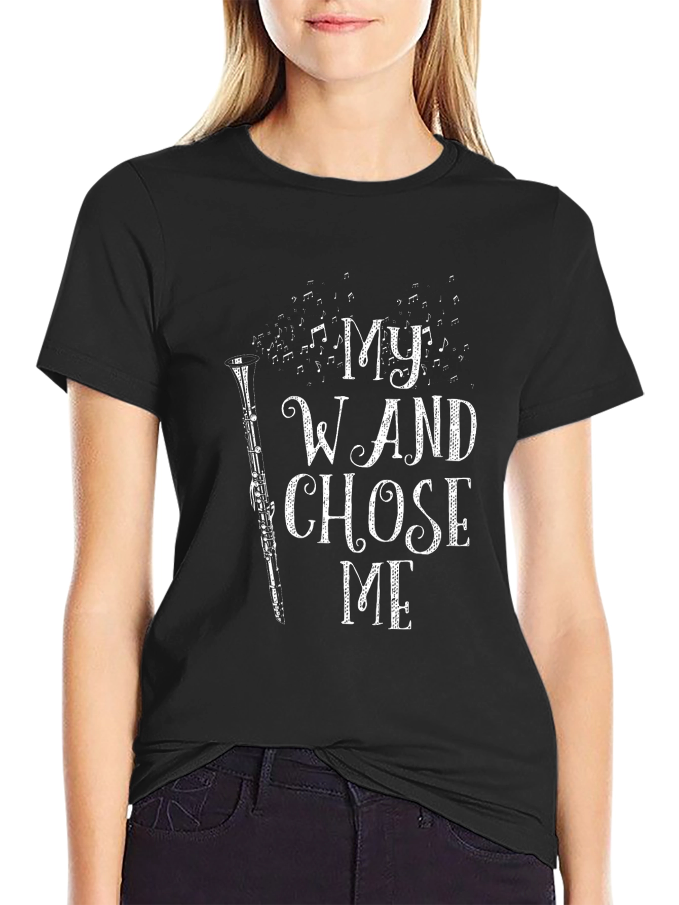 My Wand Chose Me Clarinet T-Shirt