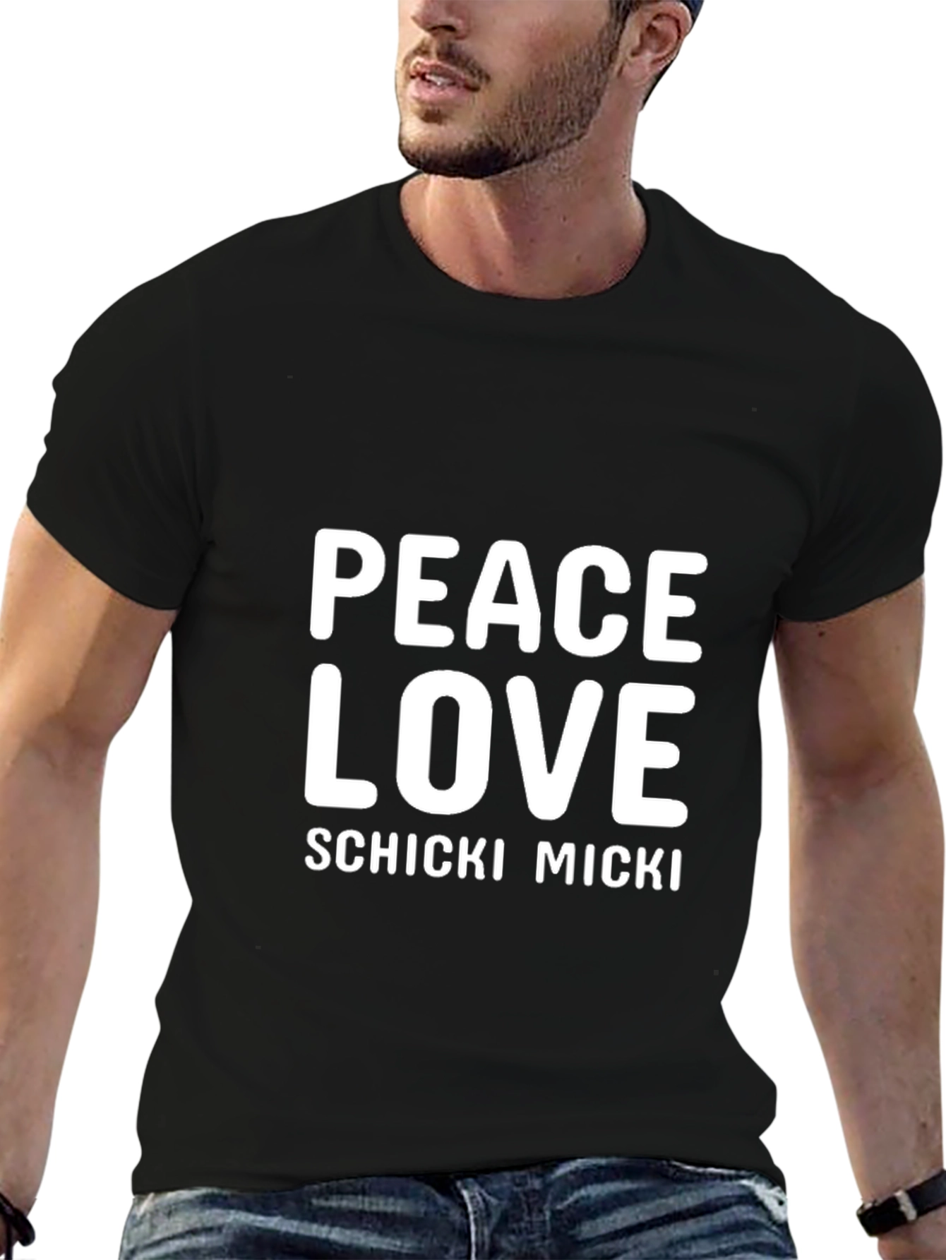 Peace Love Schicki Micki Black T-Shirt