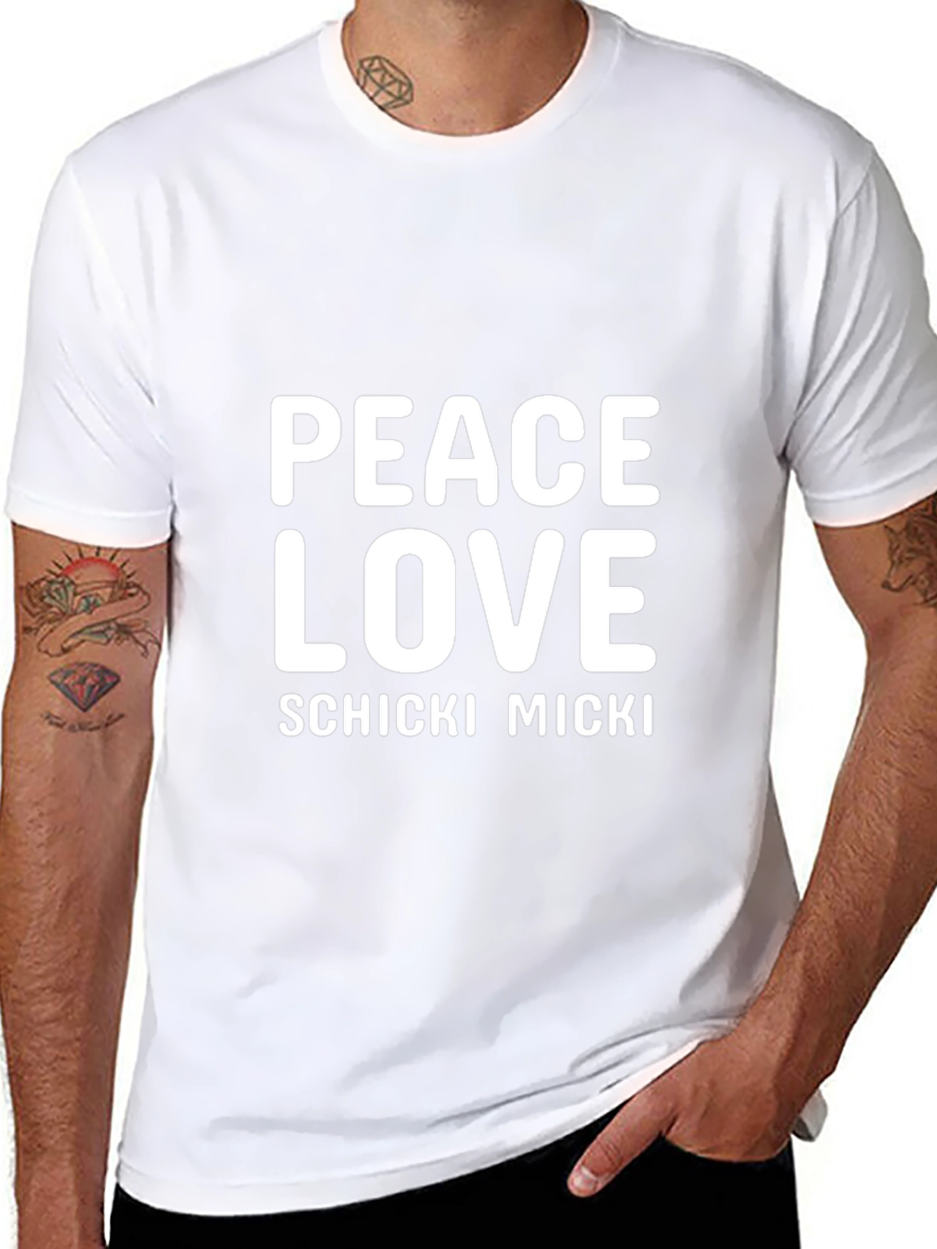 Peace Love Schicki Micki Black T-Shirt
