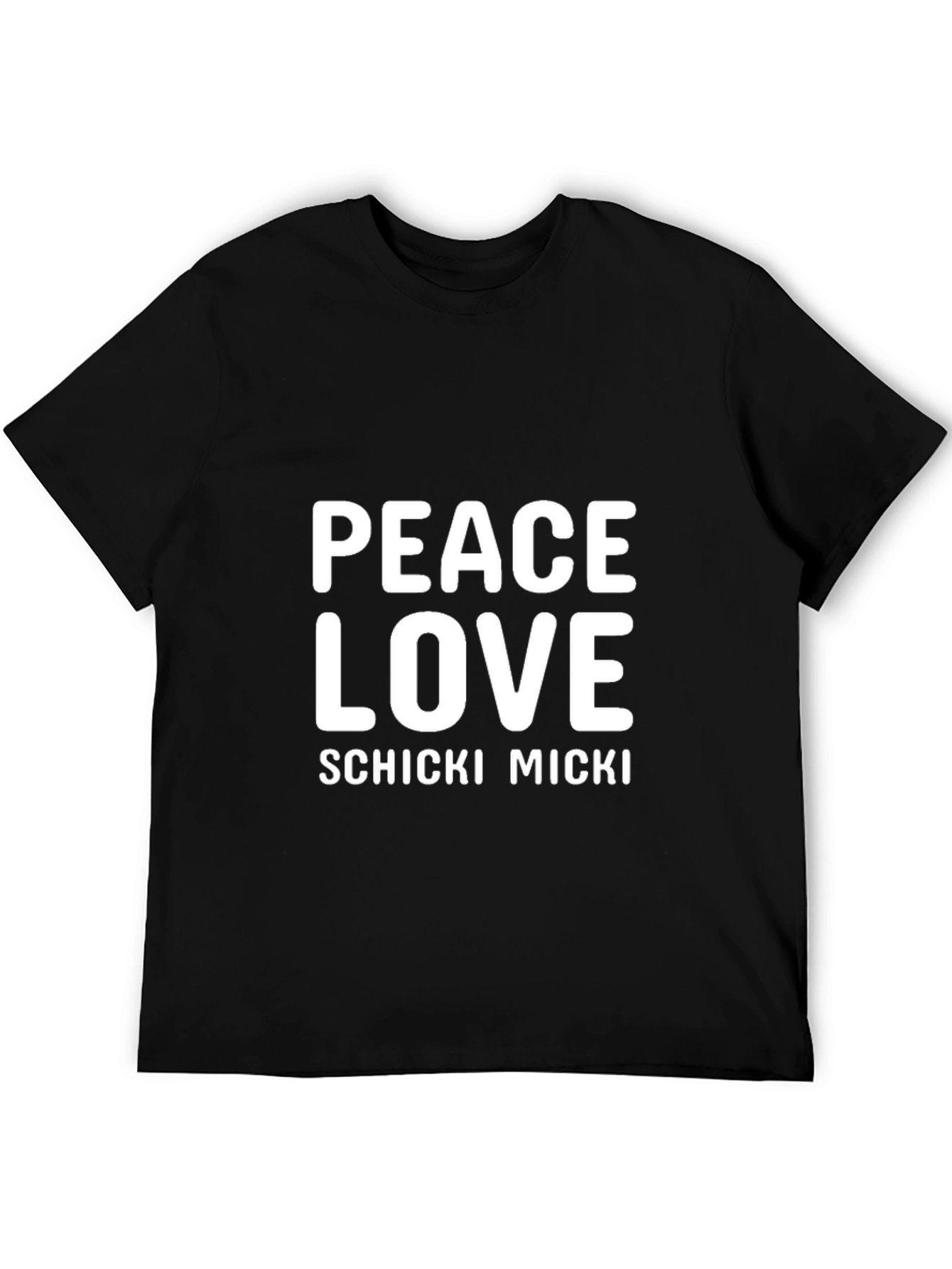 Peace Love Schicki Micki Black T-Shirt