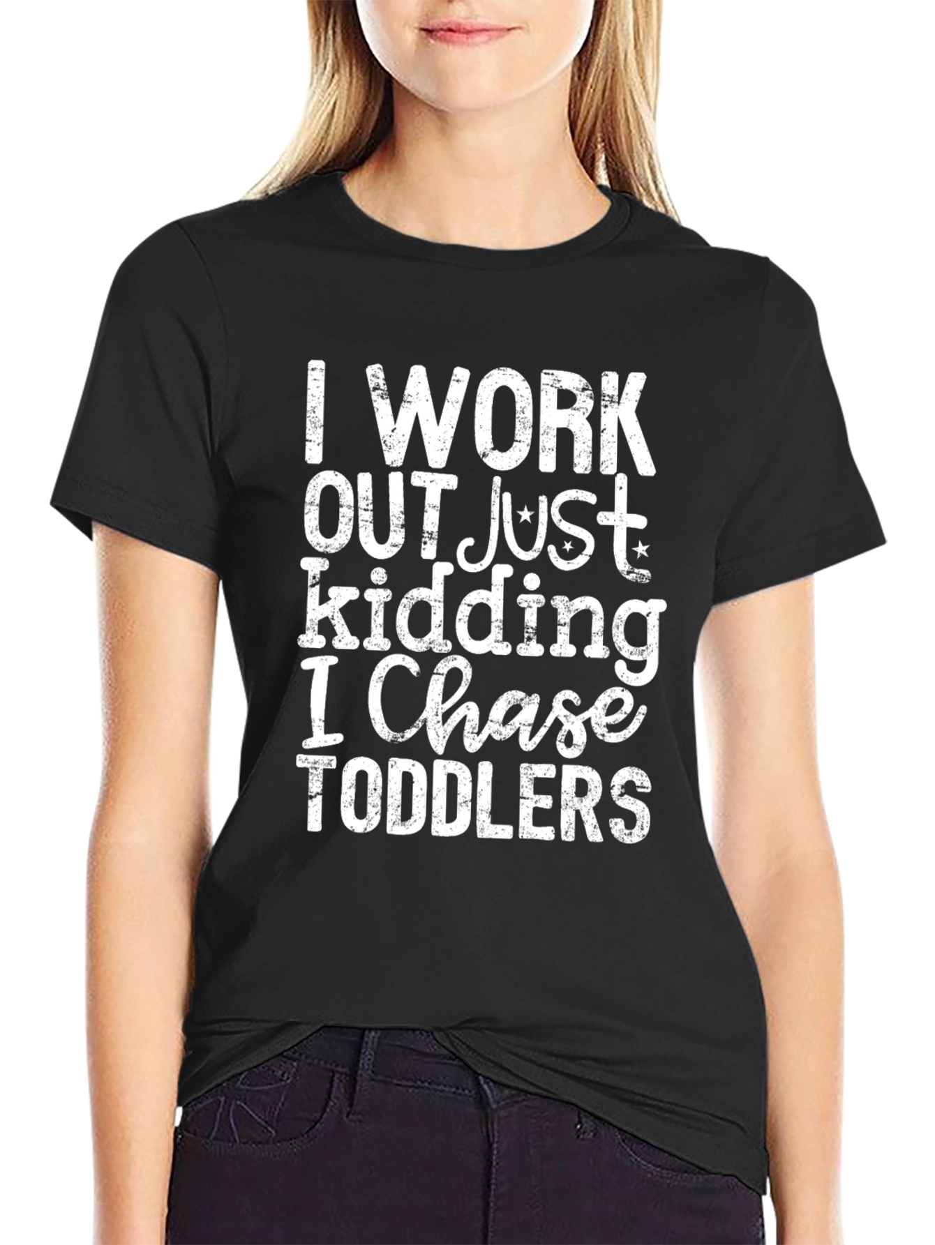 Funny I Chase Toddlers Graphic T-Shirt