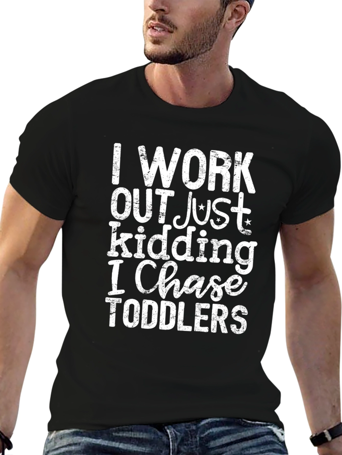 Funny I Chase Toddlers Graphic T-Shirt