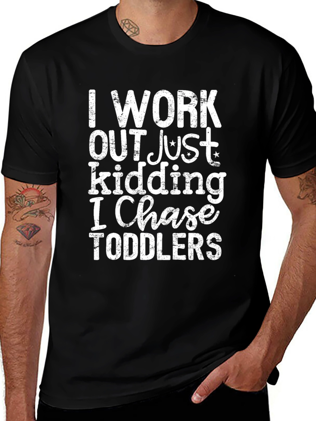 Funny I Chase Toddlers Graphic T-Shirt