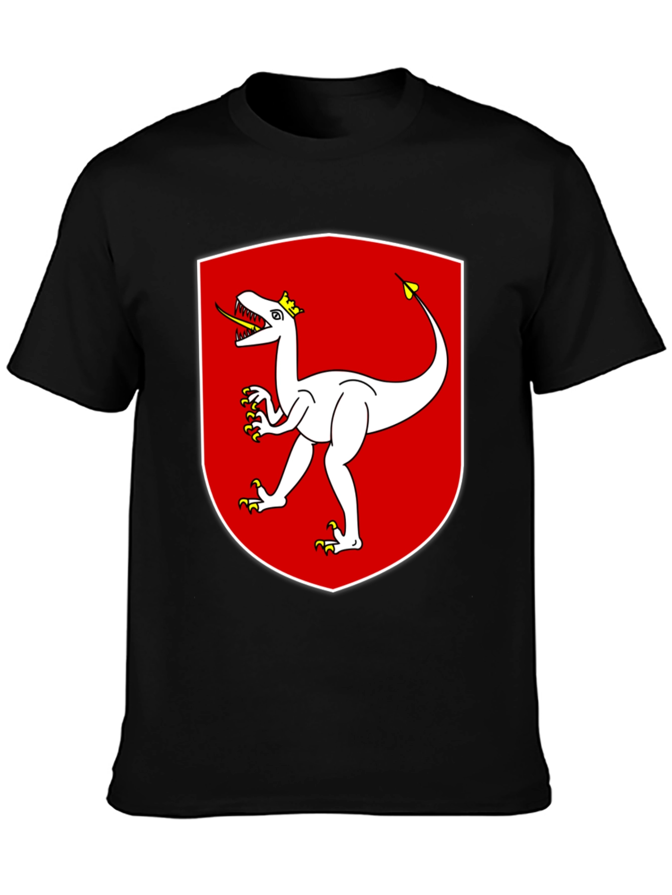 Dinosaur Crest Graphic Tee - Black