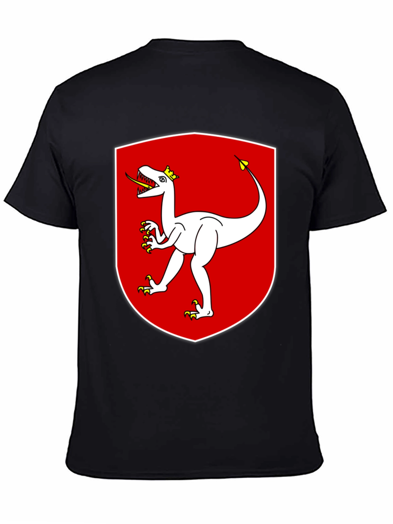 Dinosaur Crest Graphic Tee - Black