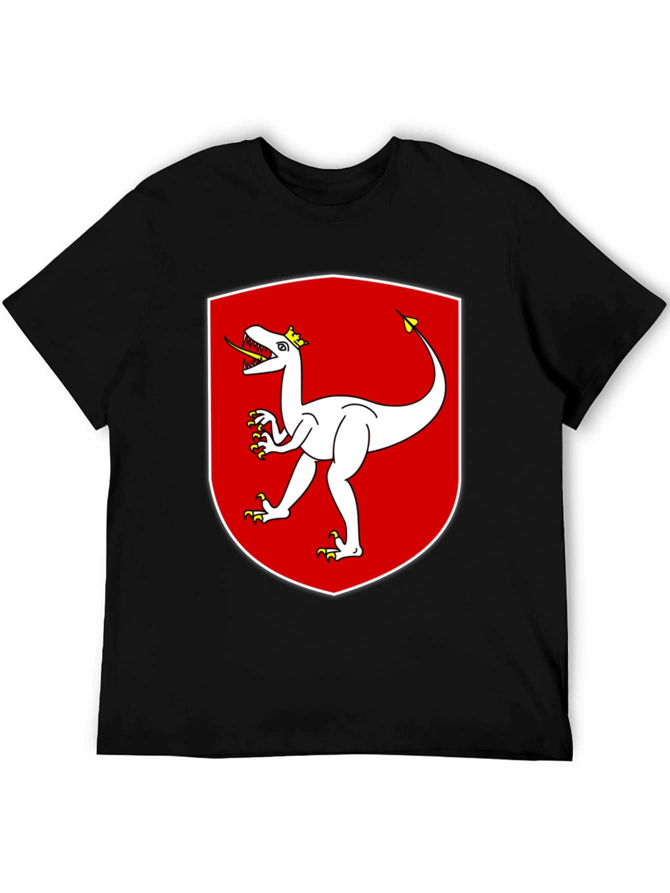 Dinosaur Crest Graphic Tee - Black