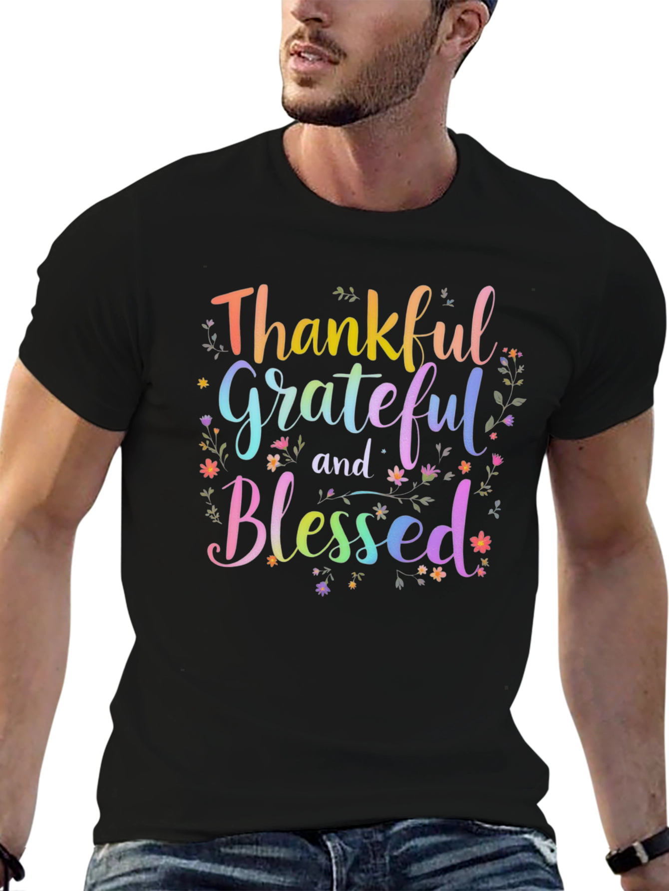 Thankful Grateful Blessed Graphic Tee