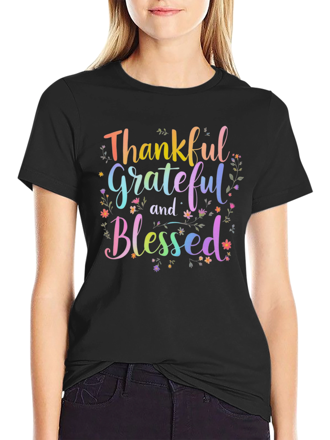 Thankful Grateful Blessed Graphic Tee