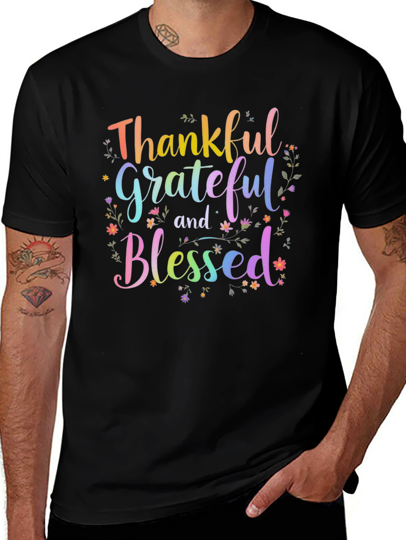 Thankful Grateful Blessed Graphic Tee