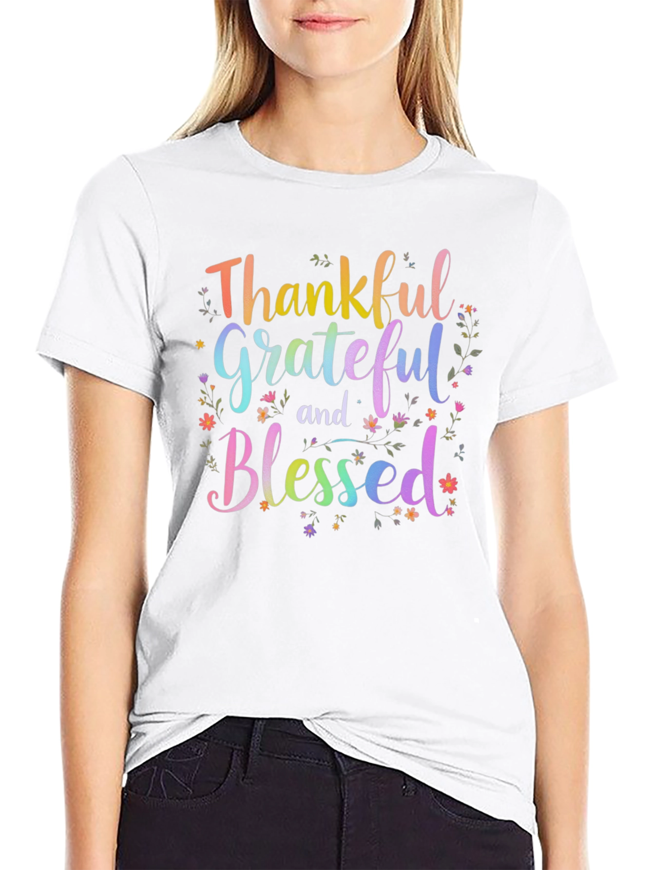 Thankful Grateful Blessed Graphic Tee