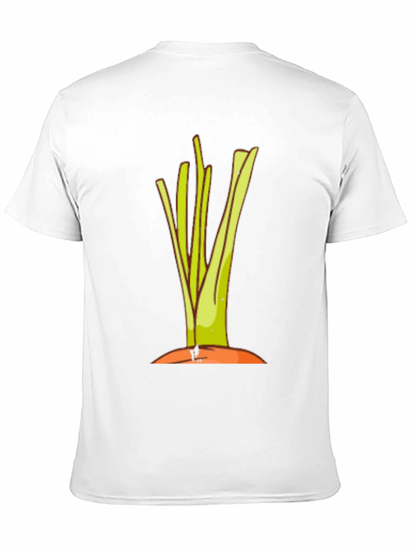 Cartoon Leek Graphic Black Tee