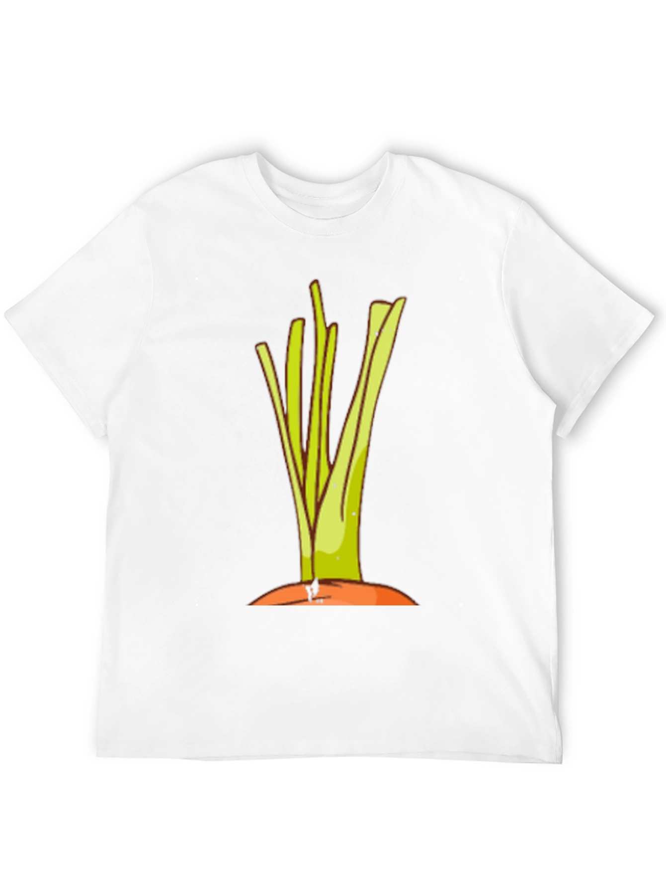 Cartoon Leek Graphic Black Tee