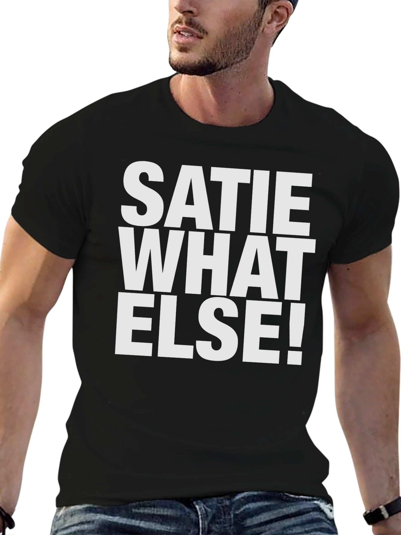 Satie What Else! Mens Black T-Shirt