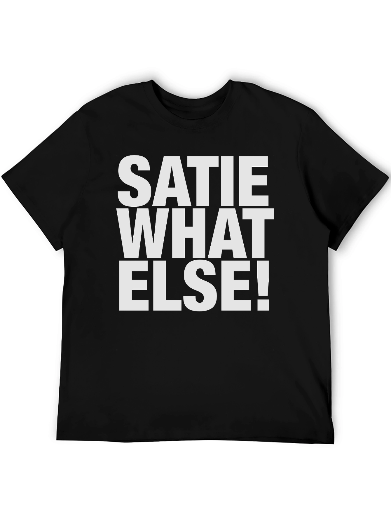 Satie What Else! Mens Black T-Shirt