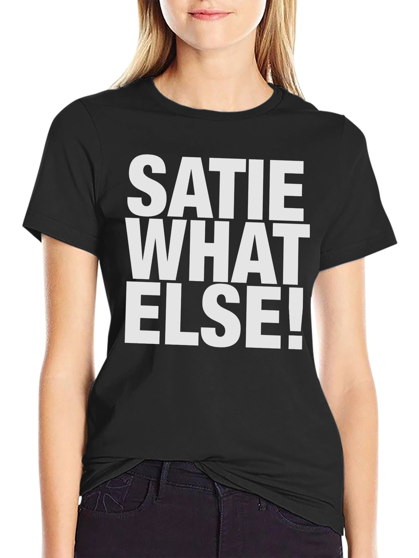 Satie What Else! Mens Black T-Shirt
