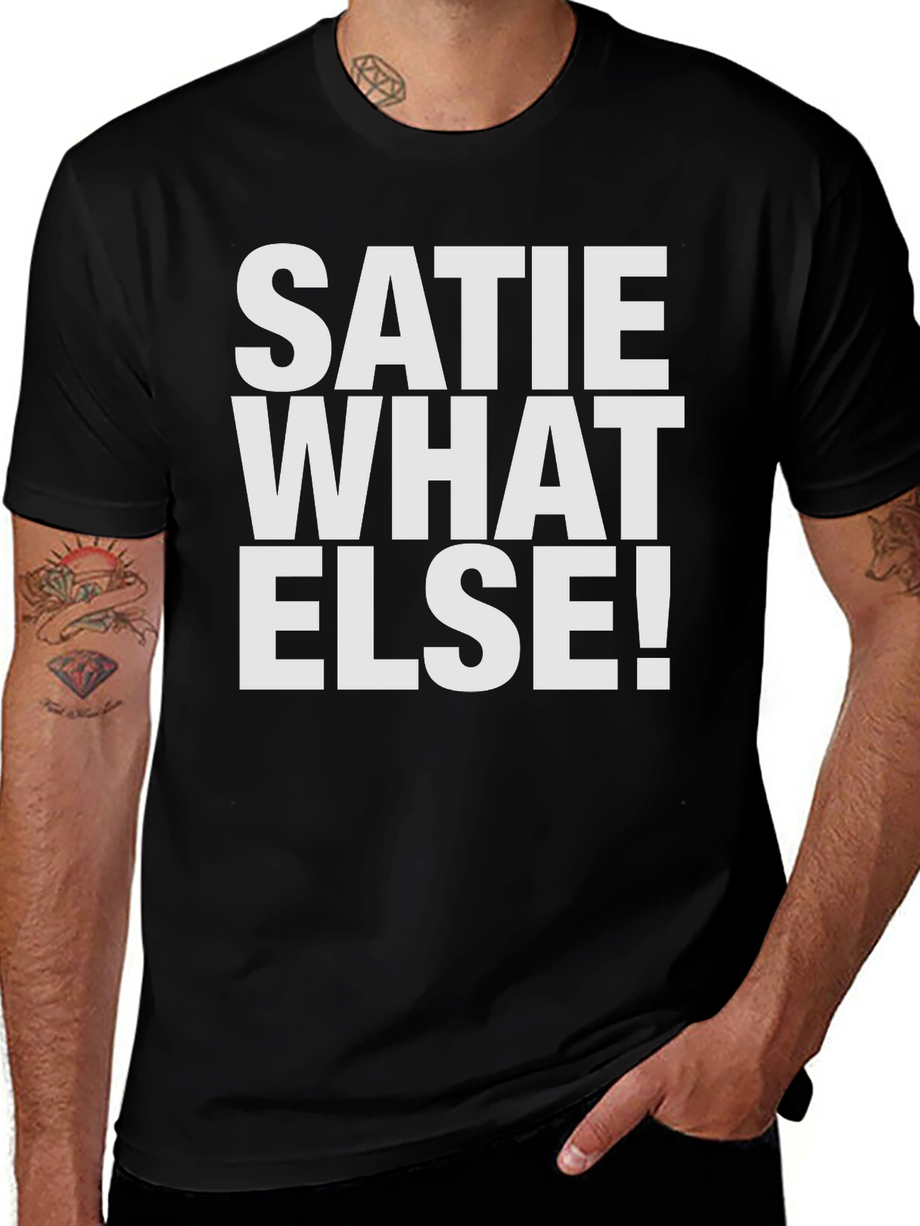 Satie What Else! Mens Black T-Shirt