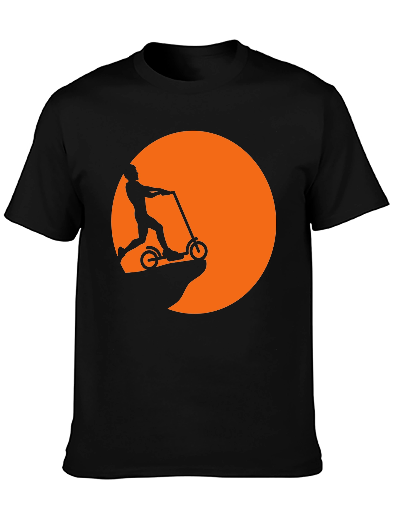 Scooter Sunset Graphic Tee - Black