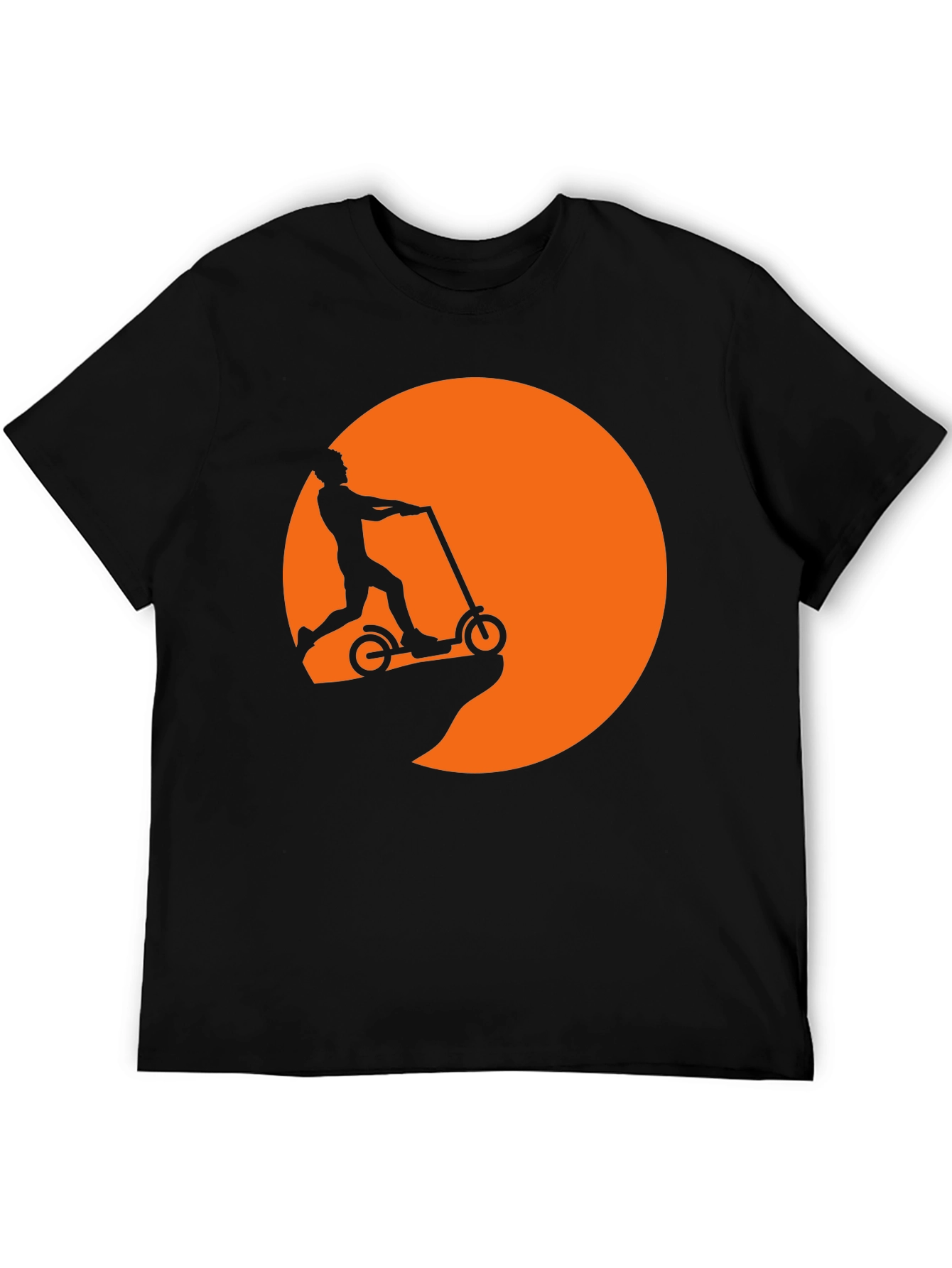 Scooter Sunset Graphic Tee - Black
