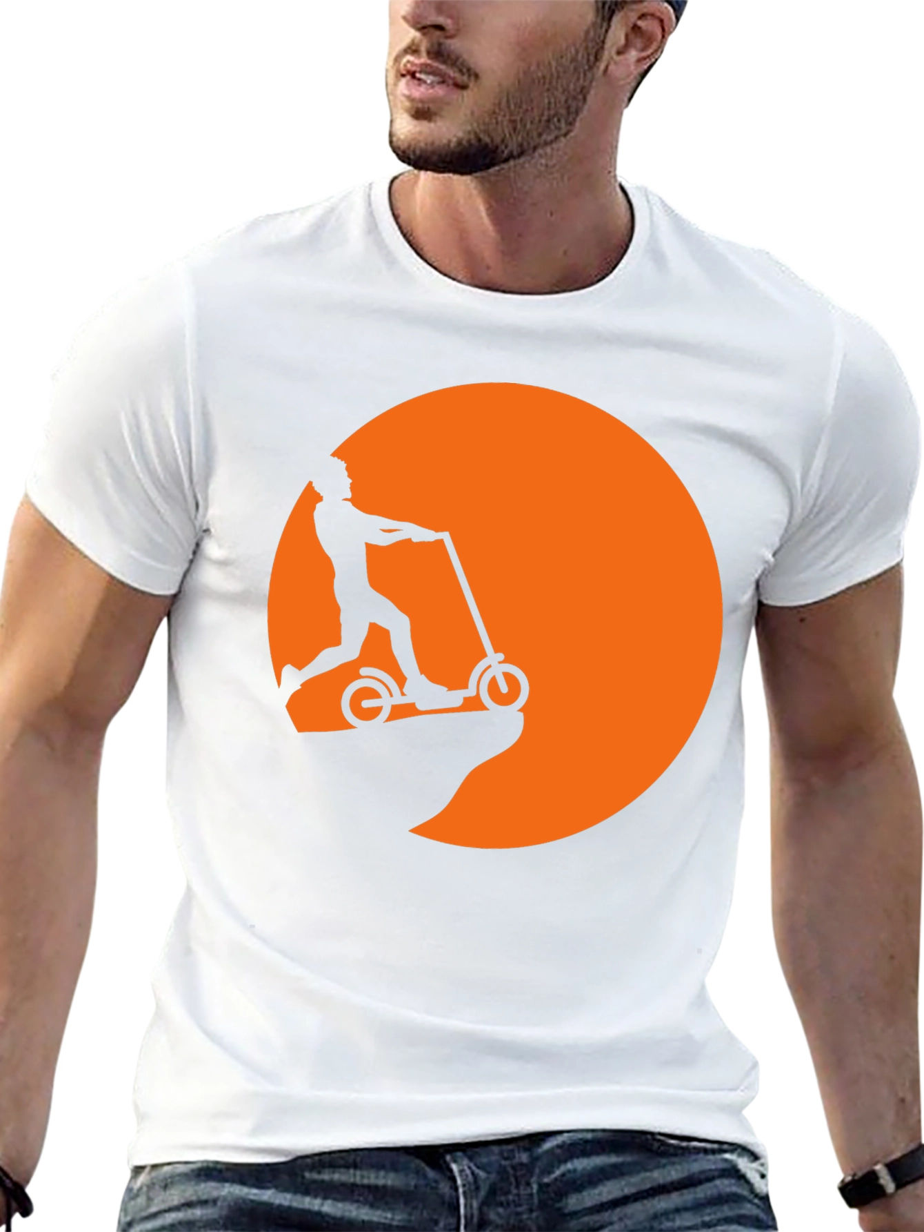 Scooter Sunset Graphic Tee - Black