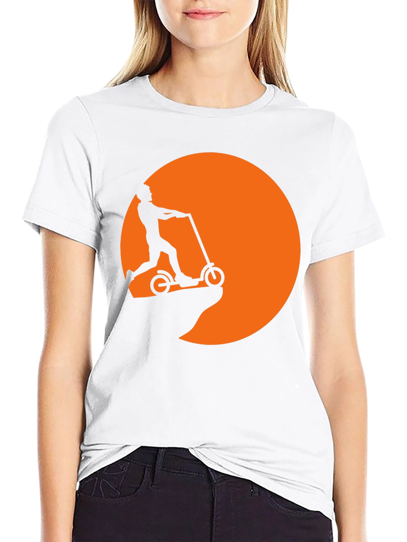 Scooter Sunset Graphic Tee - Black
