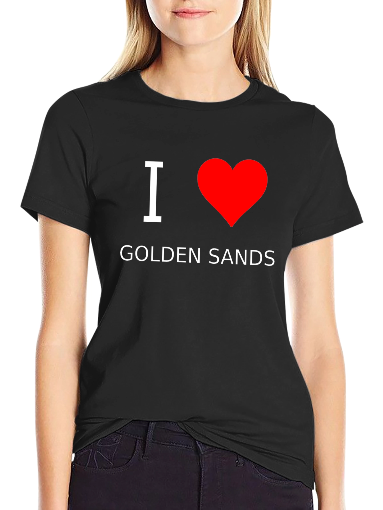 I Heart Golden Sands Black T-Shirt