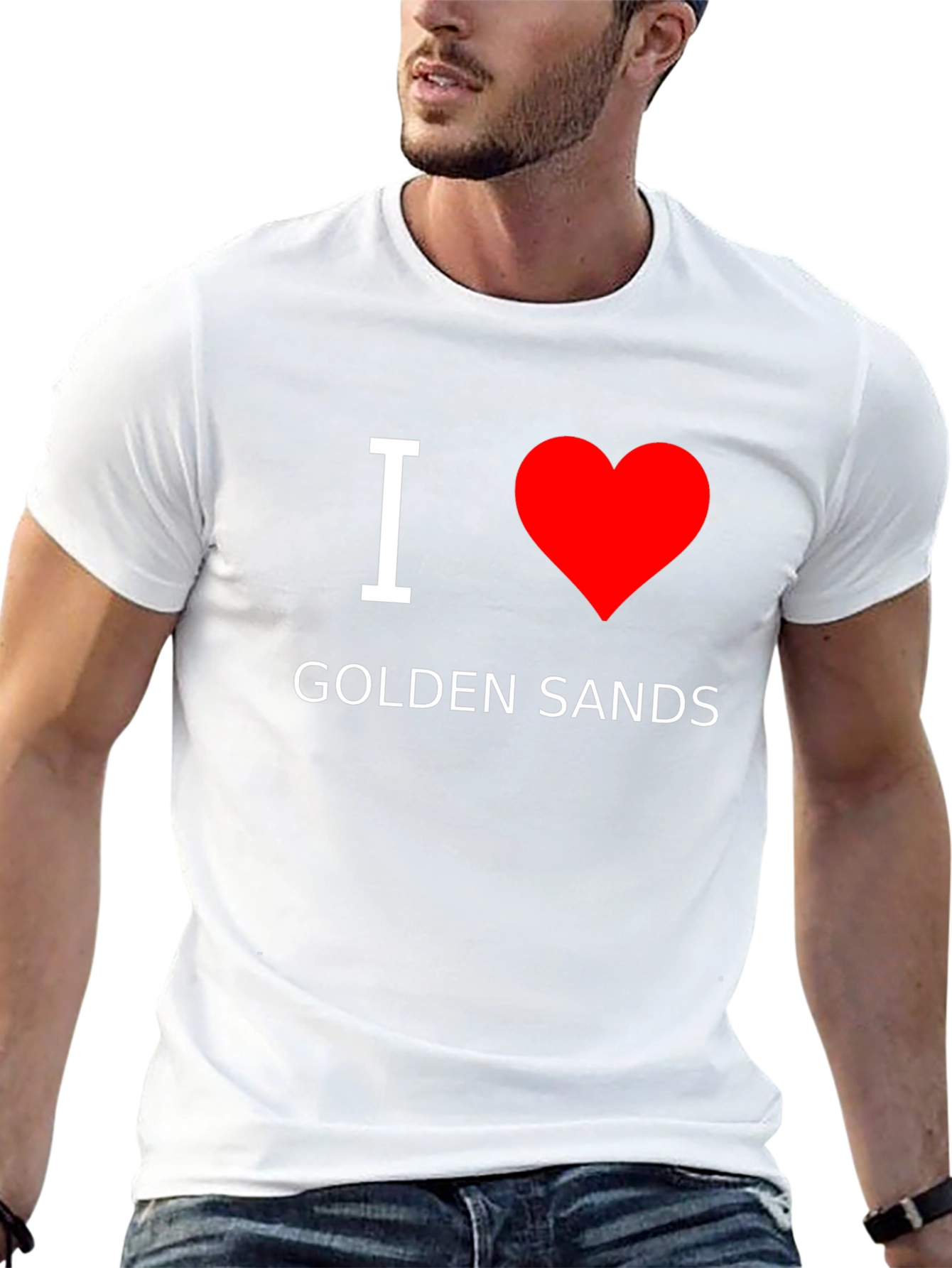 I Heart Golden Sands Black T-Shirt