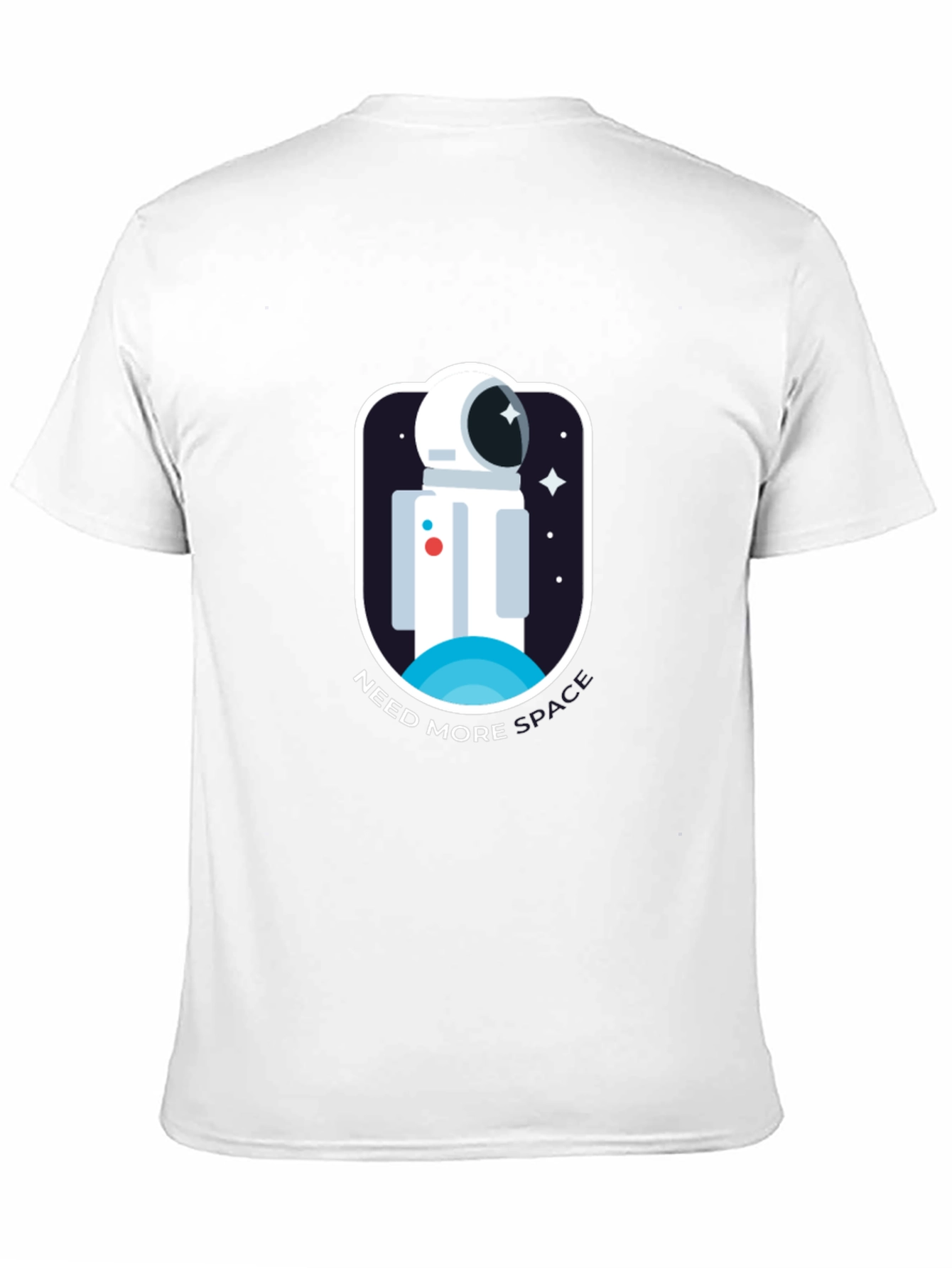 Need More Space Black T-Shirt Astronaut Graphic Tee