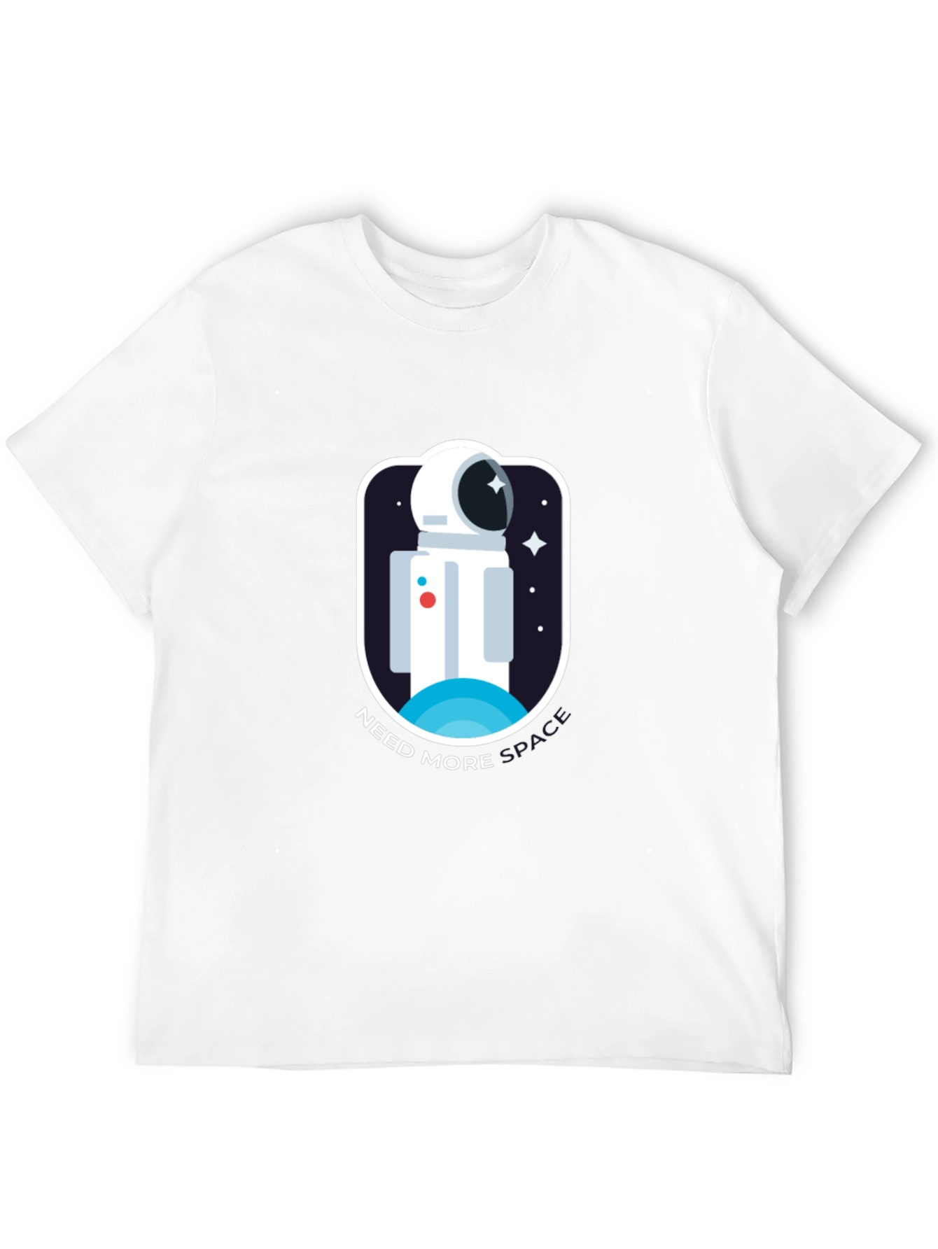 Need More Space Black T-Shirt Astronaut Graphic Tee