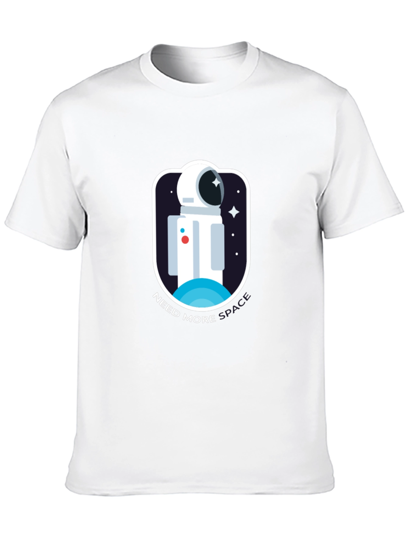Need More Space Black T-Shirt Astronaut Graphic Tee