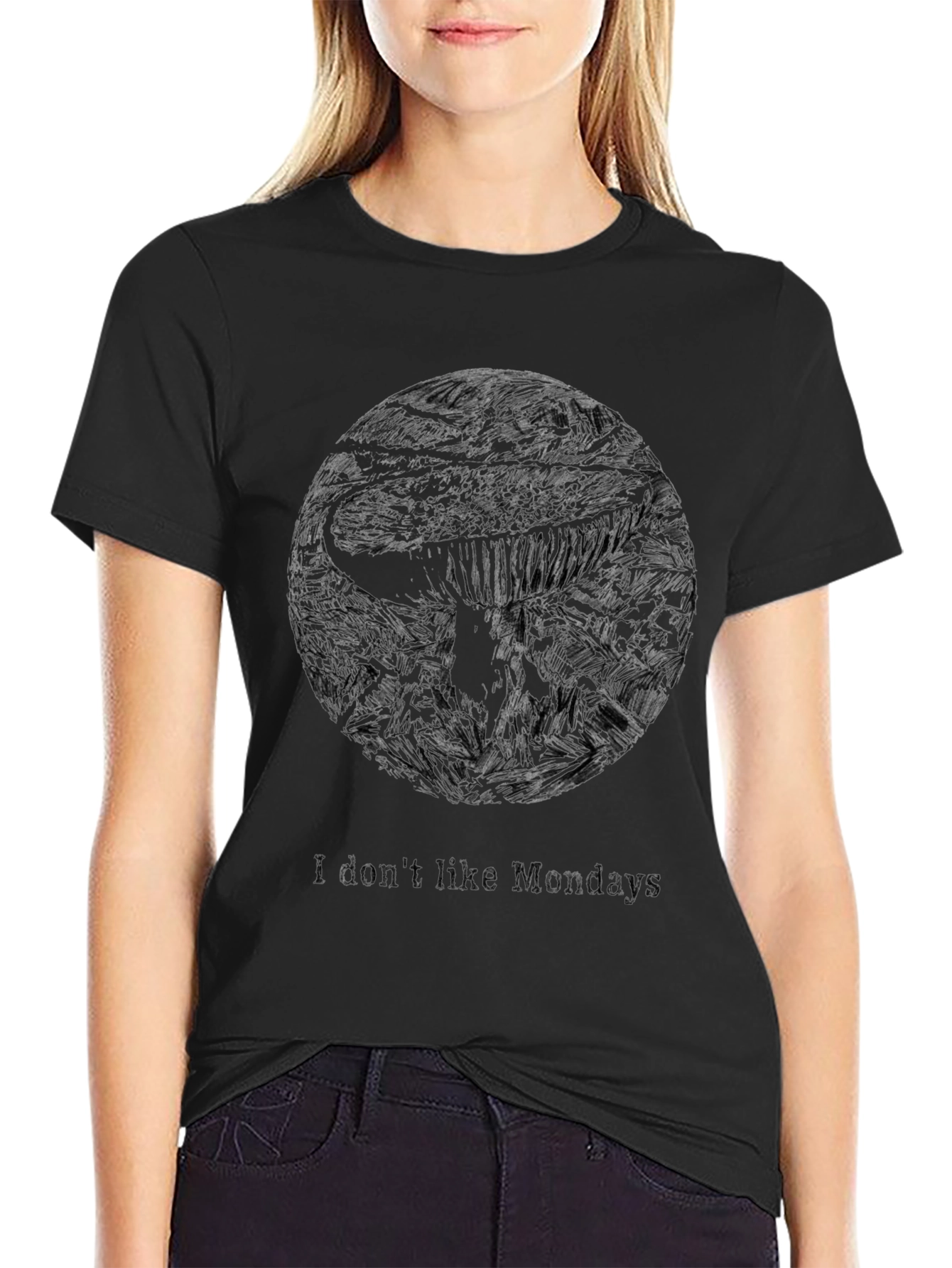 Mens Black I Dont Like Mondays Graphic Tee