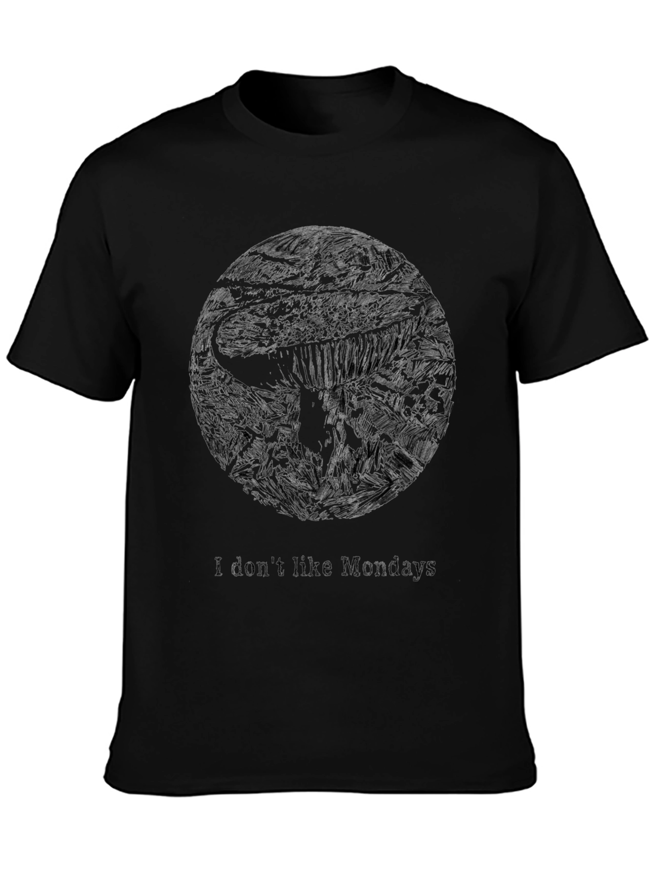 Mens Black I Dont Like Mondays Graphic Tee
