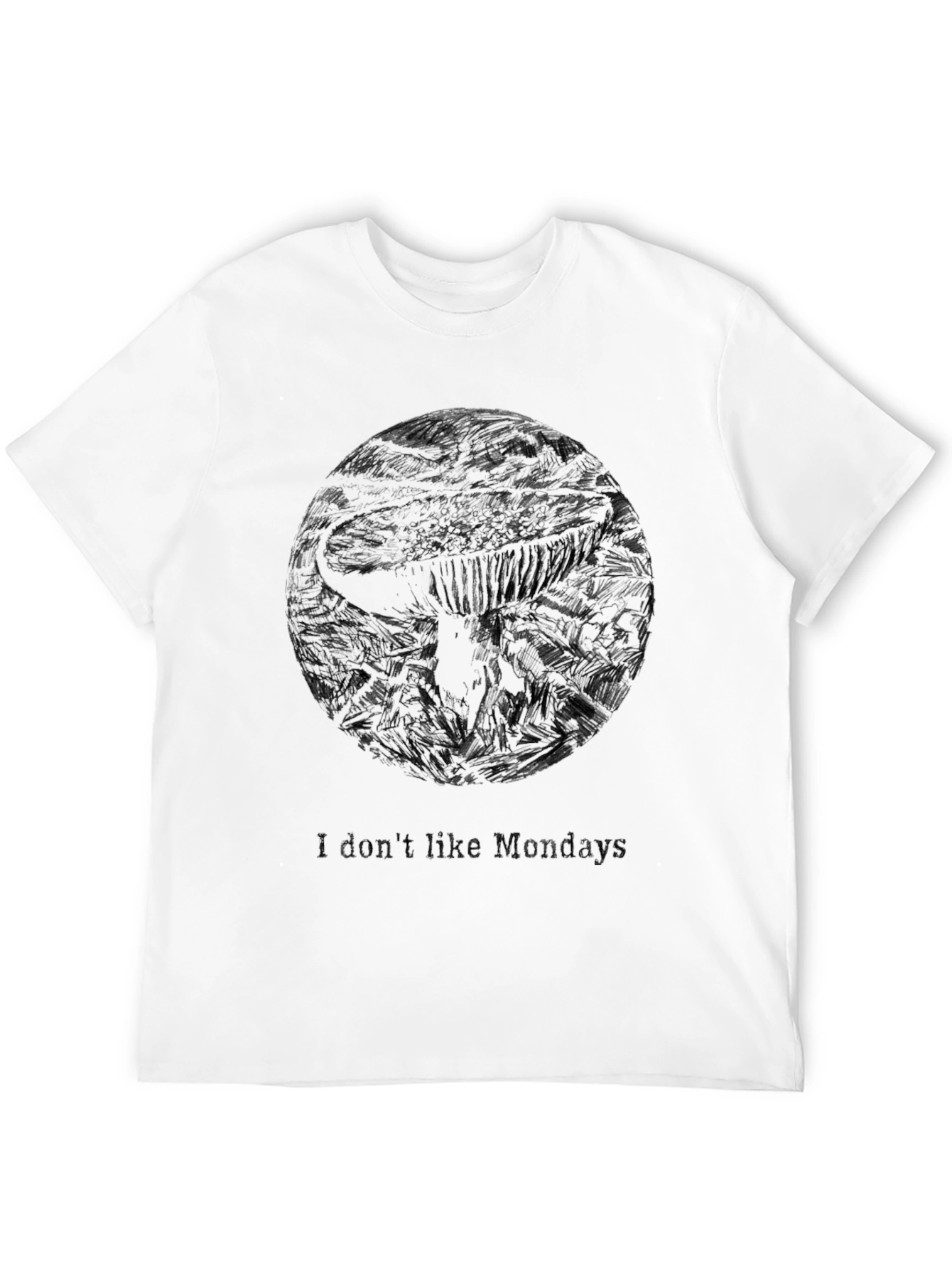 Mens Black I Dont Like Mondays Graphic Tee