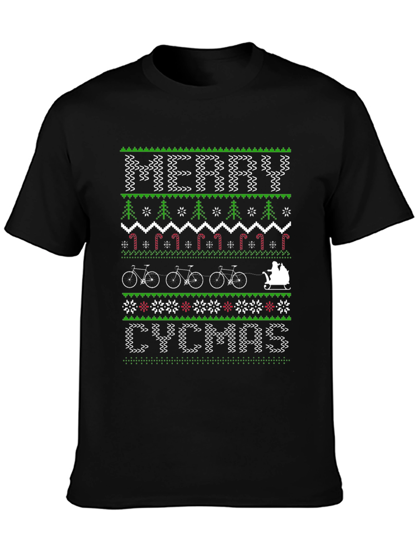 Merry CYCMAS Ugly Christmas Sweater Style T-Shirt