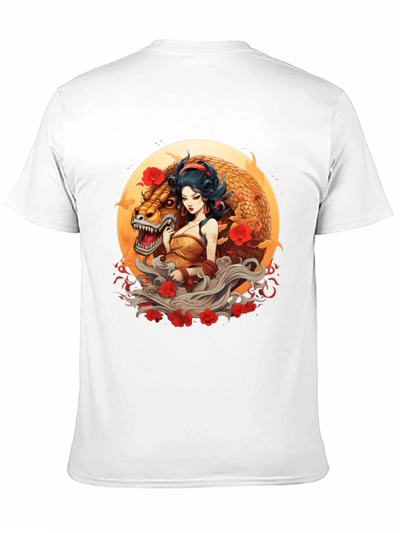 Dragon Goddess Graphic Tee - Unique Art Design