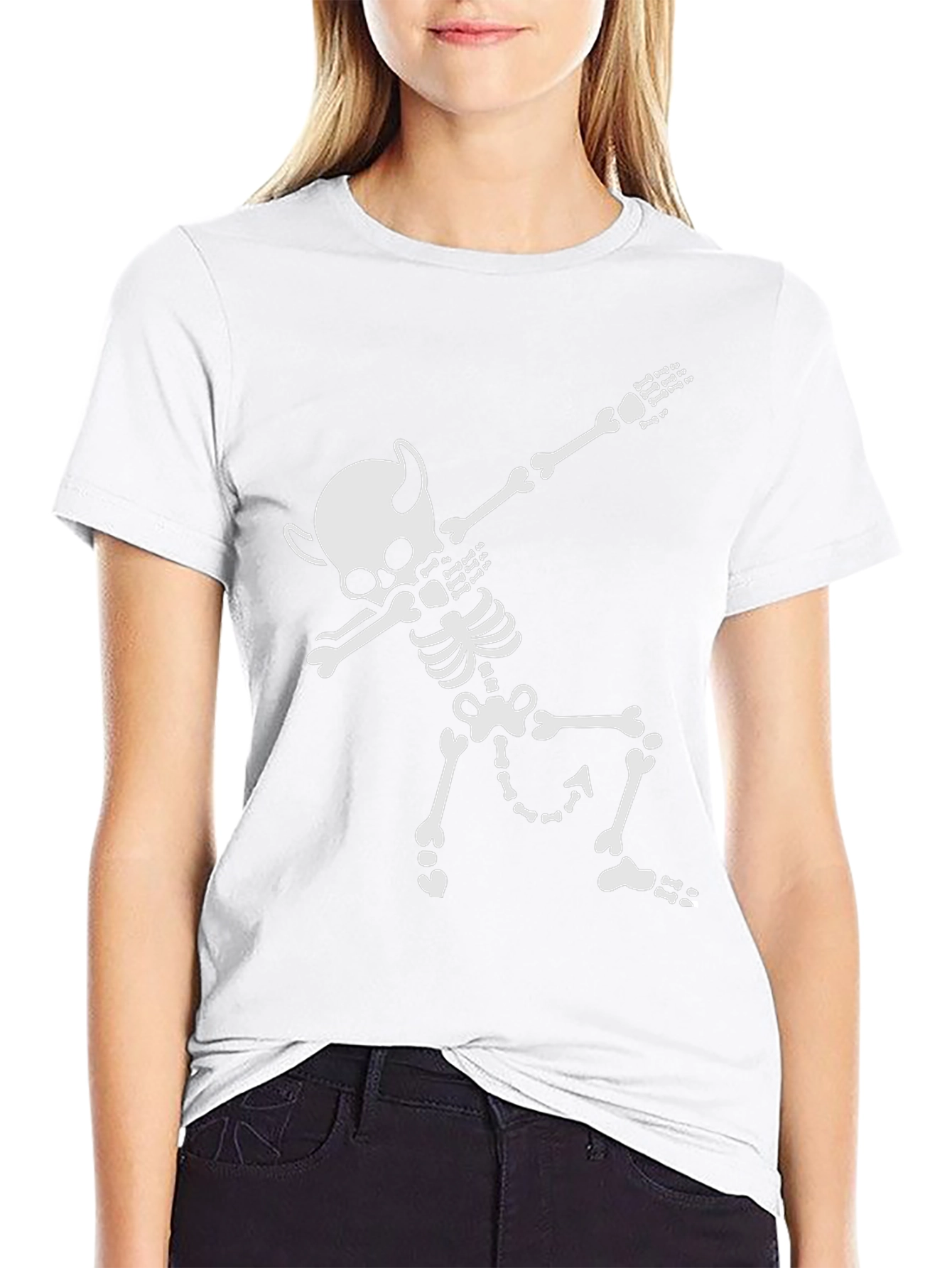 Dabbing Devil Skeleton T-Shirt - Halloween Tee