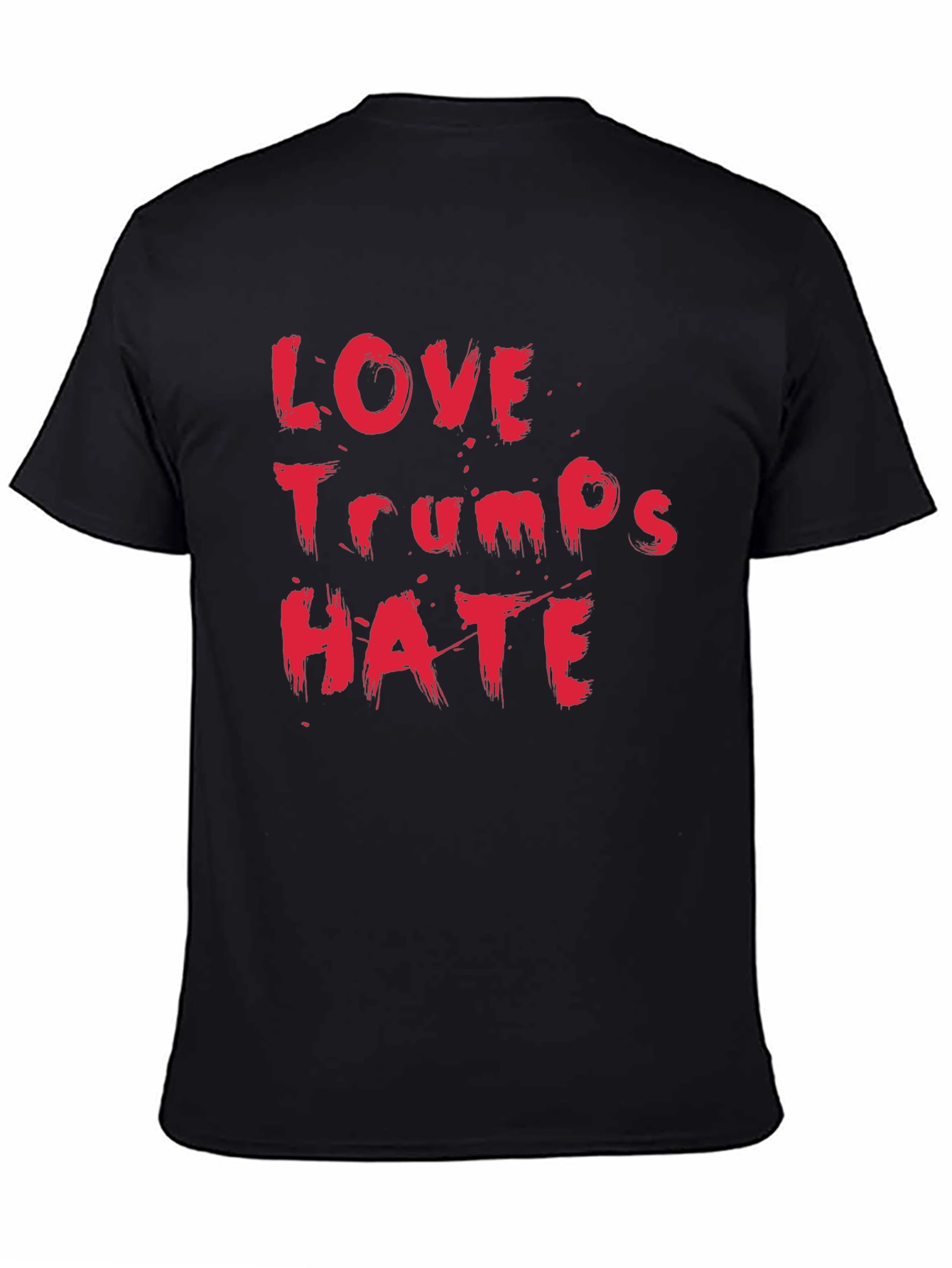 Love Trumps Hate Black Cotton T-Shirt