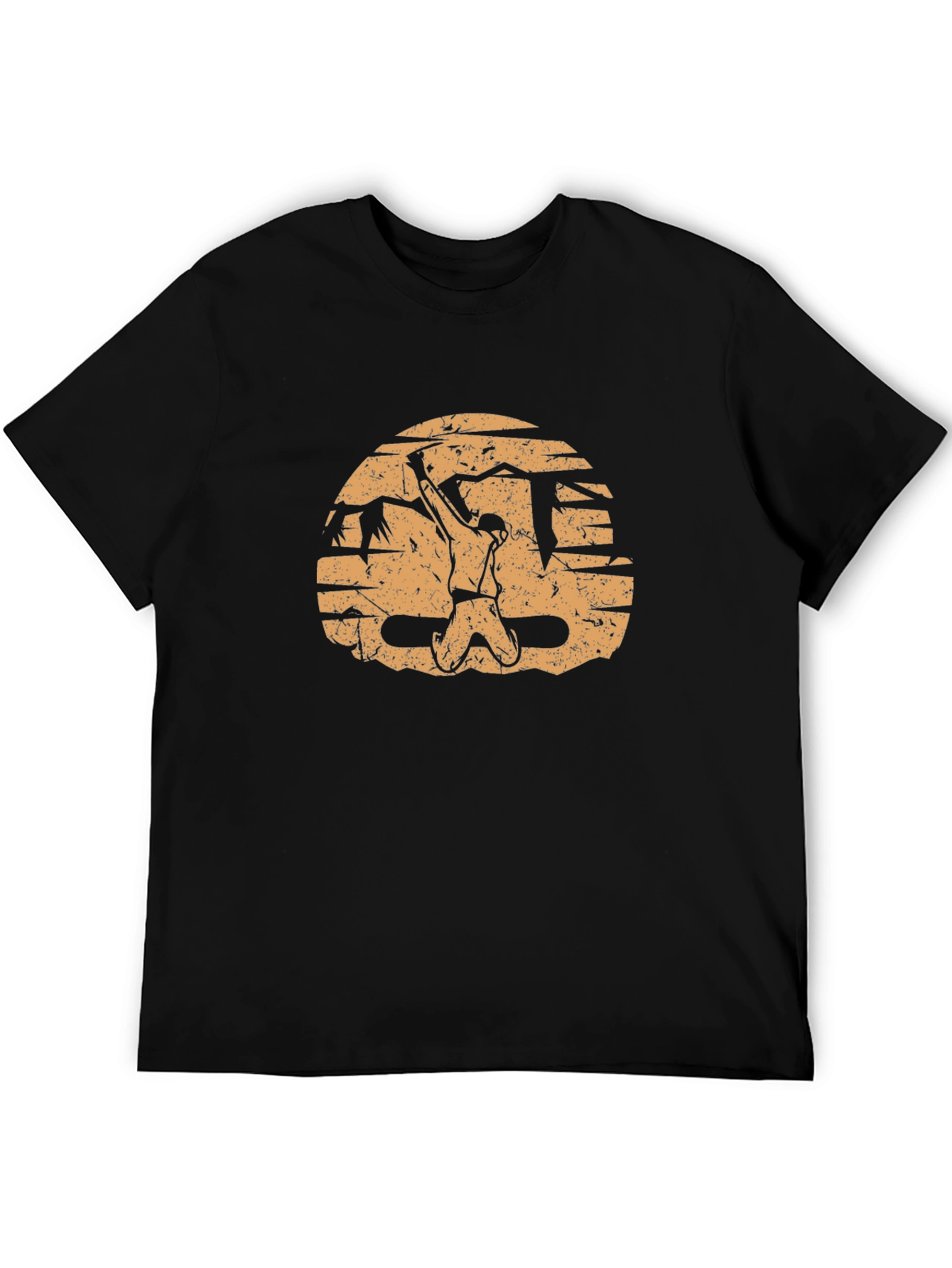 Climber Graphic Tee - Distressed Rock Climbing Design