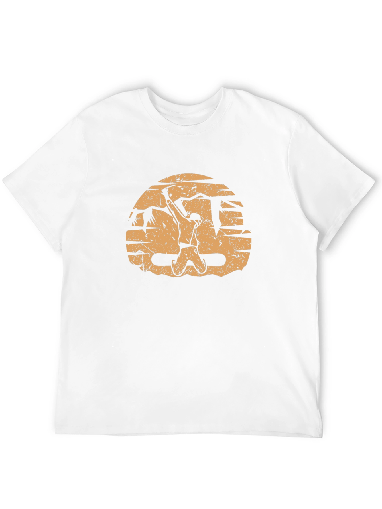 Climber Graphic Tee - Distressed Rock Climbing Design