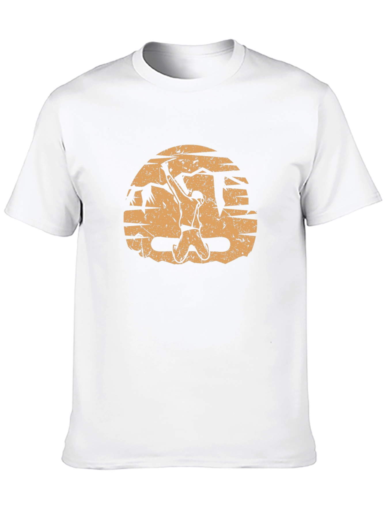 Climber Graphic Tee - Distressed Rock Climbing Design
