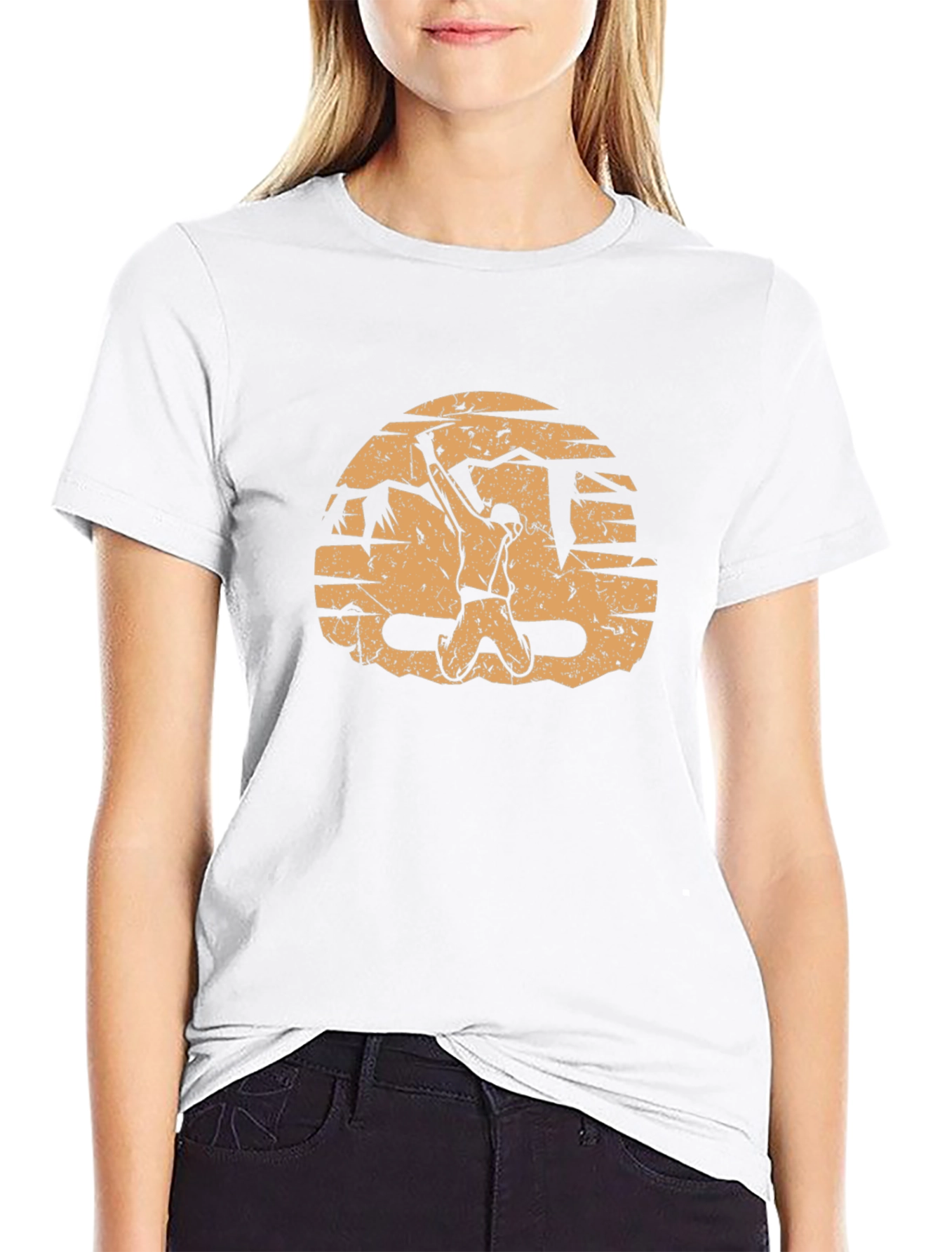 Climber Graphic Tee - Distressed Rock Climbing Design