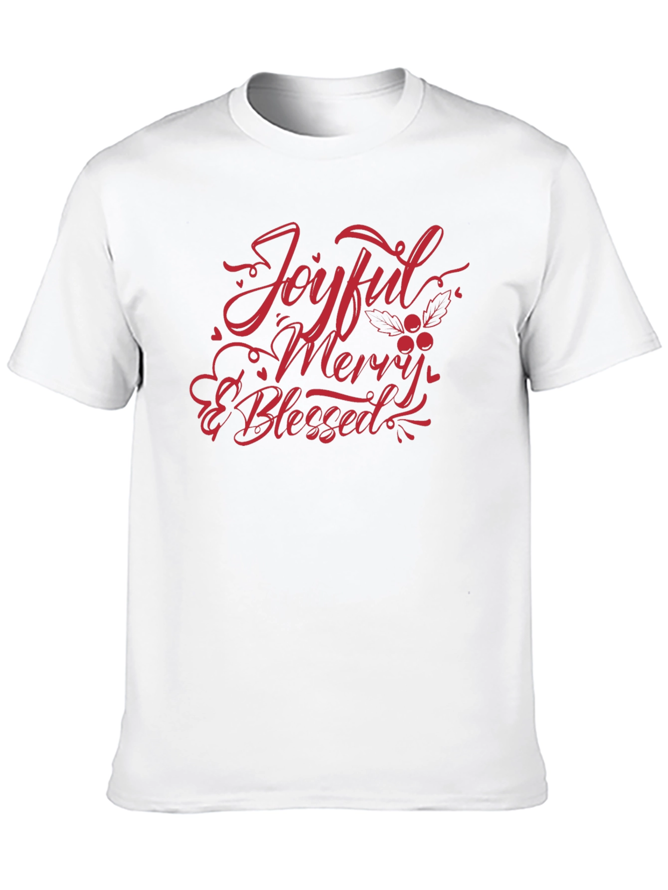 Joyful Merry & Blessed Black T-Shirt