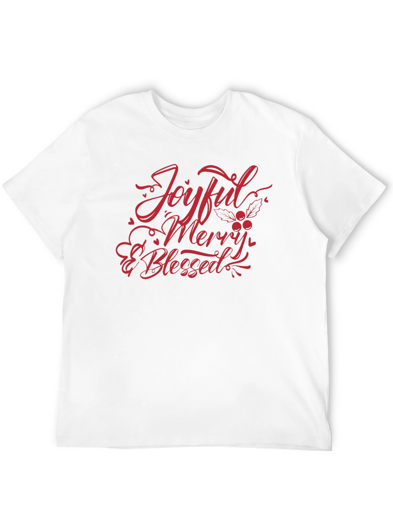 Joyful Merry & Blessed Black T-Shirt