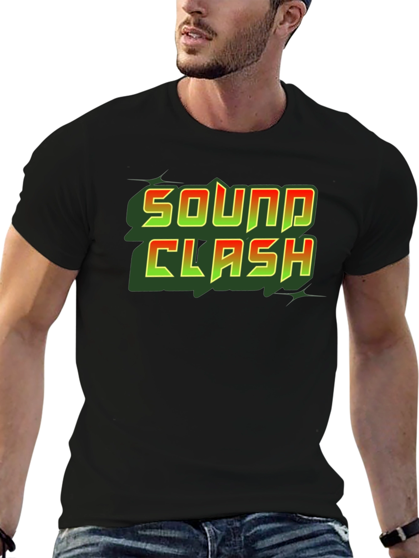 Sound Clash Graphic T-Shirt - Cool Black Tee