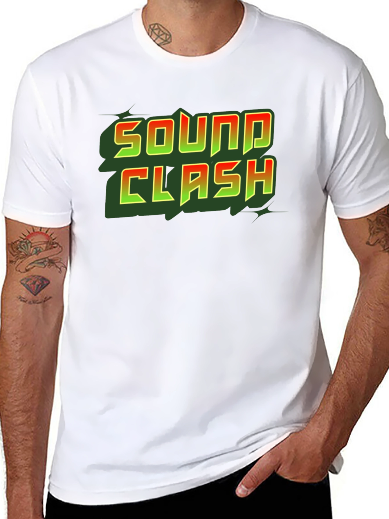 Sound Clash Graphic T-Shirt - Cool Black Tee